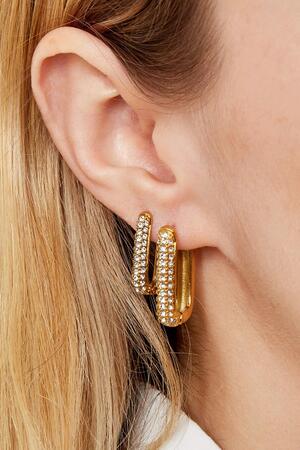 Earrings Shimmer Spark Gold Stainless Steel h5 Picture5